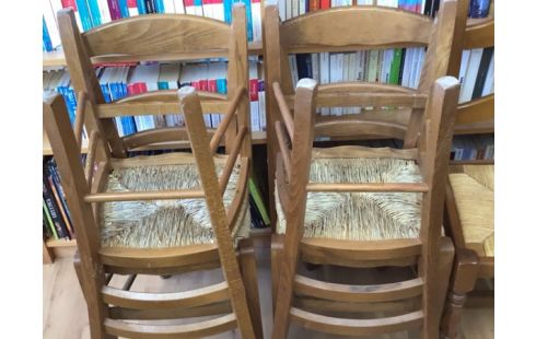 CHAISE PAILLÉE X4
