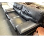 CANAPE CUIR NOIR 3 P