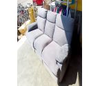CANAPE 3 PLACES RELAX TISSUS GRIS