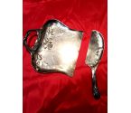 RAMASSE MIETTES ART NOUVEAU METAL ARGENTÉ