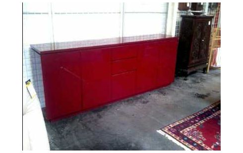 SIDEBOARD DUNKELROT HOCHGLANZ 4-TÜR 3-SCH.