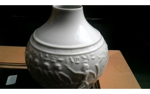 JARRÓN BLANCA PORCELANA EGIPCIO