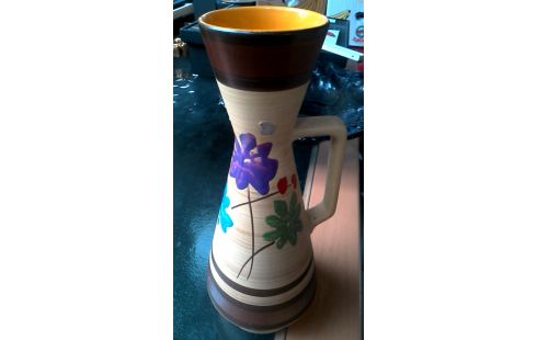 ÁNFORA AÑADA PARDO BEIS FLOR