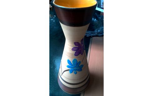 ÁNFORA AÑADA PARDO BEIS FLOR