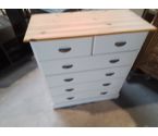 COMMODE BLANCHE DESSUS PIN 6T