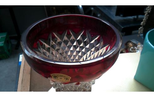 VASE CRISTAL ROUGE
