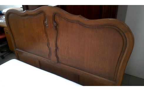 LIT 140X200 BRETON CHENE MET, , MATELAS