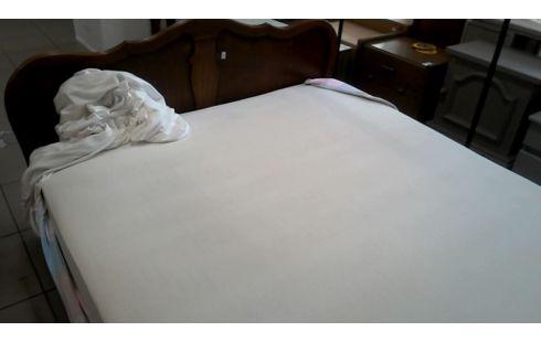 LIT 140X200 BRETON CHENE MET, , MATELAS