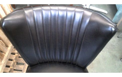 FAUTEUIL CLUB NOIR SIMILI CUIR