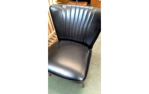 FAUTEUIL CLUB NOIR SIMILI CUIR