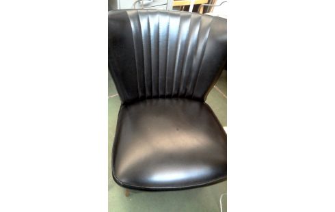 FAUTEUIL CLUB NOIR SIMILI CUIR