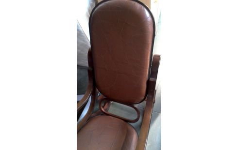 ROCKING CHAIR BRUN CUIR