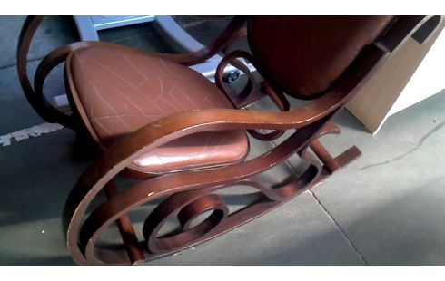 ROCKING CHAIR BRUN CUIR