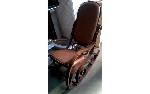 ROCKING CHAIR BRUN CUIR
