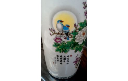 VASE CHINOIS ROND PORCELAINE