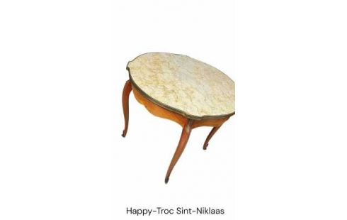 TABLE DE SALON ITALIEN, , MARQUETERIE MARBRE