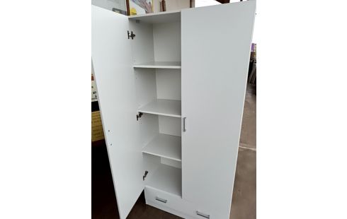 ARMOIRETTE 2 PORTES 1 TIROIR BLANCHE