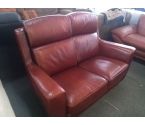 CANAPE CUIR ROUGE 2P