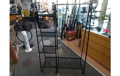 ETAGERE PENDERIE MODERNE TUBE NOIRE