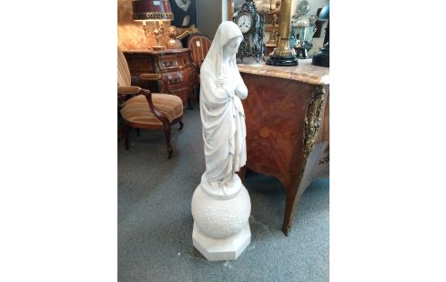 SCULPTURE VIERGE MARBRE CONY 1857