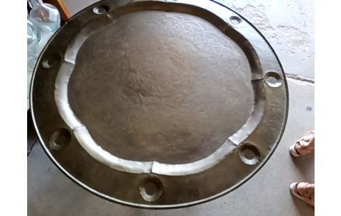 PLATEAU CUIVRE 100 CM +SUPPORT