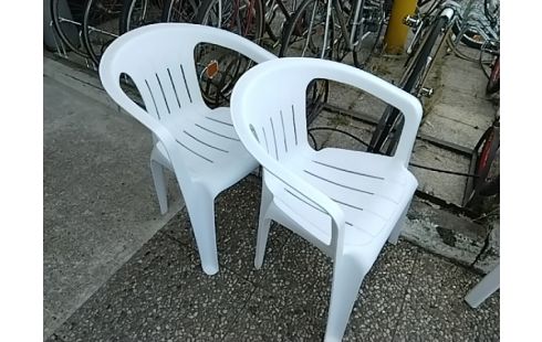 FAUTEUIL DE JARDIN ALLIBERT PLASTIQUE BLANC