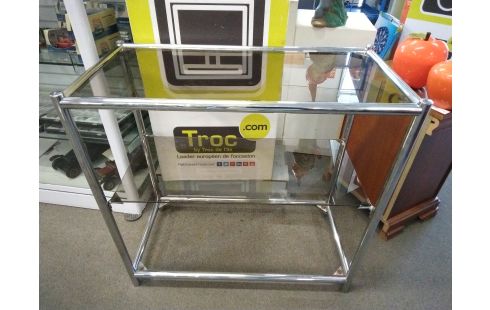 ETAGERE CHROME VERRE