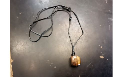 COLLIER BIJOUX PIERRE OEIL DE TIGRE