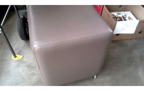 POUF MAUVE SIMILI CUIR, , MOBILE