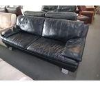 CANAPE CUIR NOIR 3 PLACES