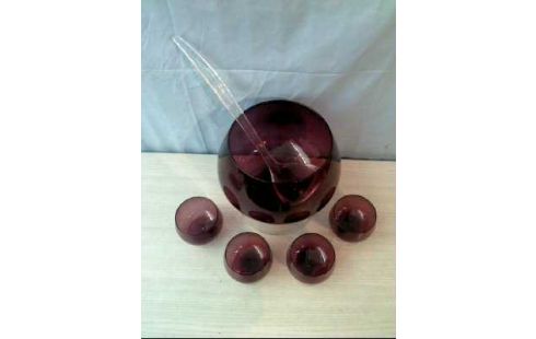 BOWLE-SET LILA 4-KL. GLÄSER