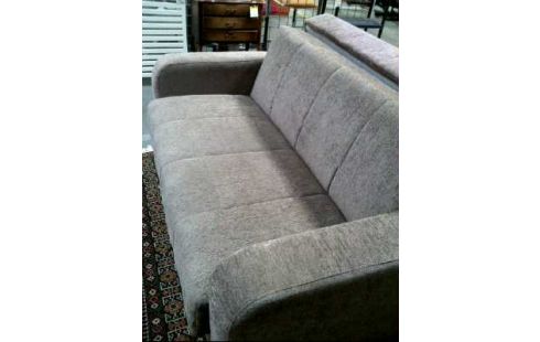 COUCH 2-SITZER STOFF BRAUN AUFKL.BAR