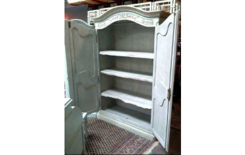 SCHRANK HOLZ TÜRKIS