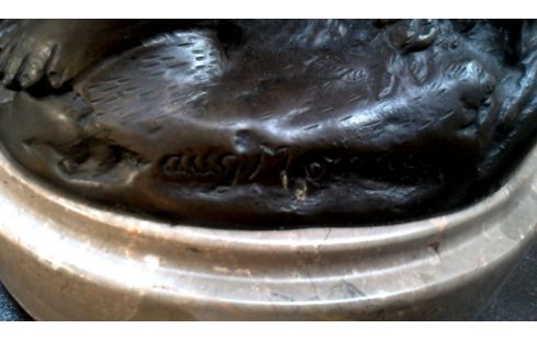 STATUE BRONZE DEDICACE