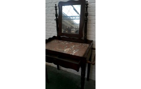 KOMMODE, , HOLZ MARMORSTEIN, , SPIEGEL 1 SCHUBLADE