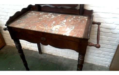 KOMMODE, , HOLZ MARMORSTEIN, , SPIEGEL 1 SCHUBLADE