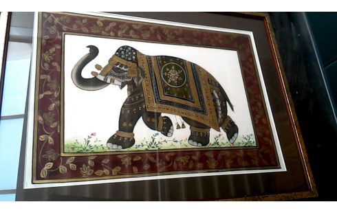 SEIDENMALEREI ASIATISCH, , ELEFANT