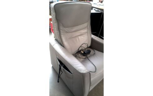 FAUTEUIL RELAX ELECTRIQUE GRIS CUIR