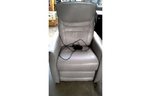 FAUTEUIL RELAX ELECTRIQUE GRIS CUIR