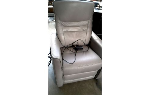 FAUTEUIL RELAX ELECTRIQUE GRIS CUIR