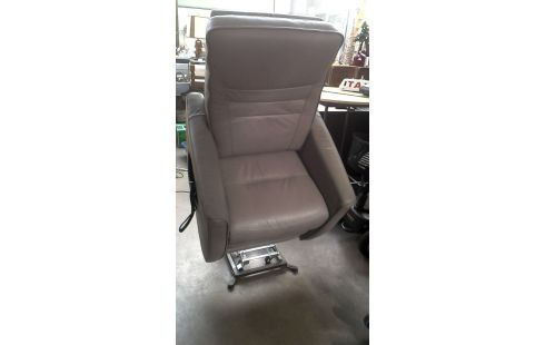 FAUTEUIL RELAX ELECTRIQUE GRIS CUIR