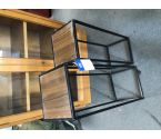 SELLETTE MODERNE METAL NOIR LA PAIRE