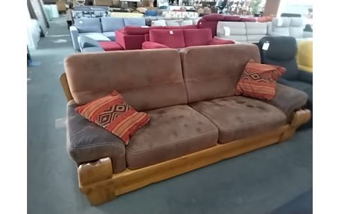 BANQUETTE +1 FAUTEUIL CHENE ET MICROFIBRE