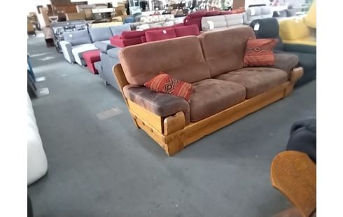 BANQUETTE +1 FAUTEUIL CHENE ET MICROFIBRE