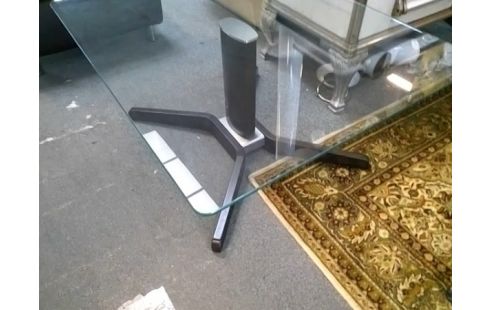 TABLE BASSE PLATEAU VERRE 108X86