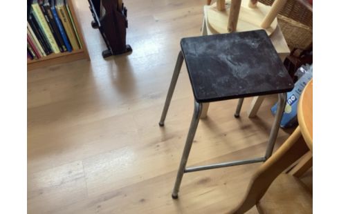TABOURET MÉTAL/BOIS