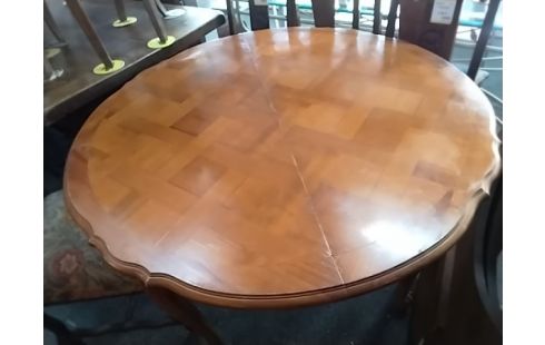 TABLE RONDE 2 ALLONGES STYLE LXV MERISIER