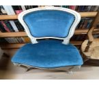 FAUTEUIL VELOURS BLEU