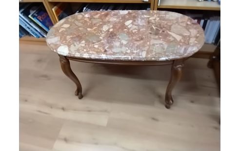 TABLE BASSE PLATEAU MARBRE OVALE