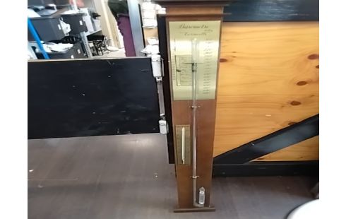 BAROMÈTRE BOIS ET DORE